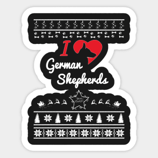 Merry Christmas GERMAN SHEPHERDS Sticker